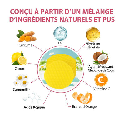 Cotons Nettoyants & Exfoliants Éclaircissants au Curcuma™